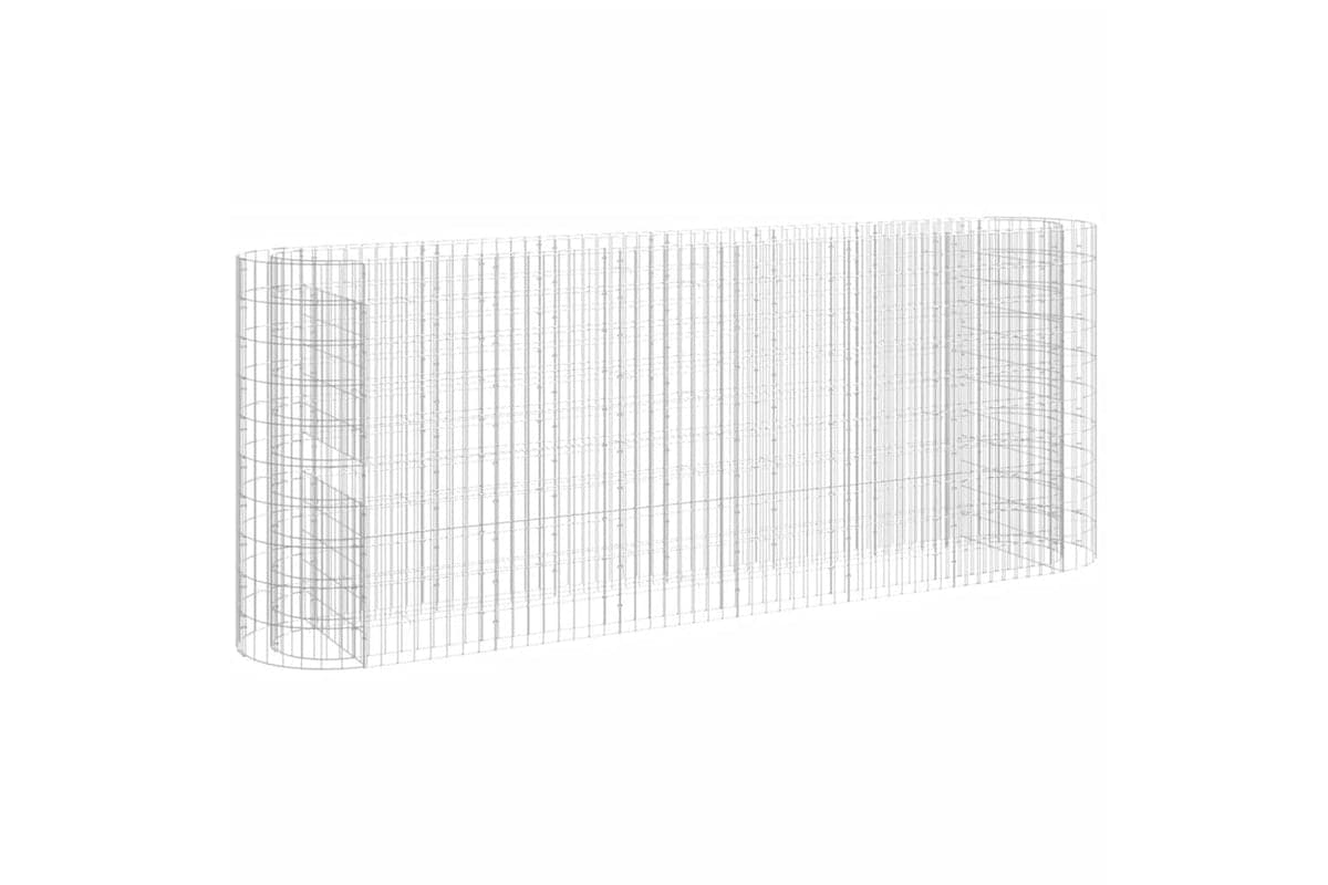 vidaXL 152034 Gabion Raised Bed Galvanised Iron 260x50x100cm
