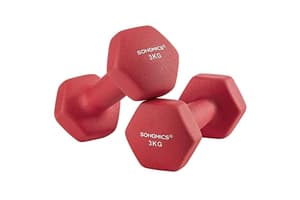 Songmics Set Of 2 Dumbbells | Neoprene Hand Weights | 3 Kilogram Pair