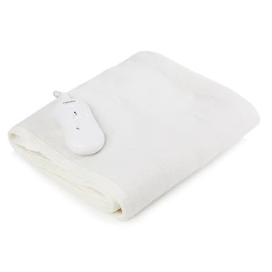 Carmen C81195 Full Size Single Heated Under Blanket with Overheat Protection | White