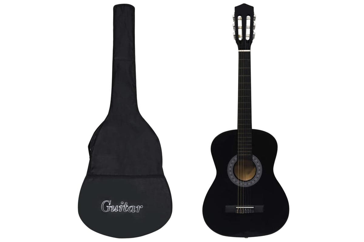 vidaXL 3055889 Classical Guitar For Beginner With Bag Black 3/4 36"