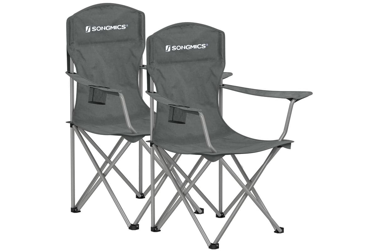 Songmics Camping Chair | Camping Chair | Steel & Oxford Fabric | Slate Grey