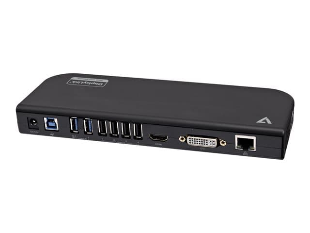VIDEOSEVEN - V7 UDDS2 - docking station - USB 3.0 - DVI, HDMI - 1GbE