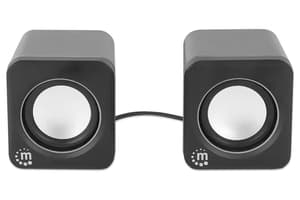 Manhattan 2600 Series Stereo Computer Speakers | Black/Silver