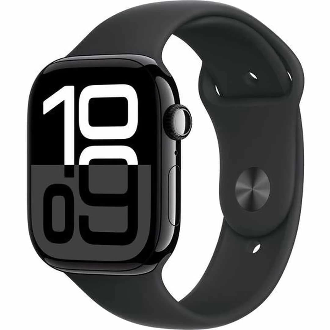 Apple Watch Series 10 GPS 46mm Jet Black Aluminium Case with Black Sport Band - M/L | MWWQ3QA/A