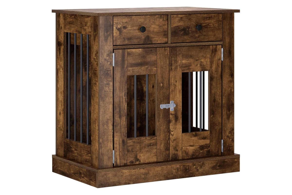 Vidaxl Dog Crate Furniture Smoked Oak 80 X 475 X 80 Cm