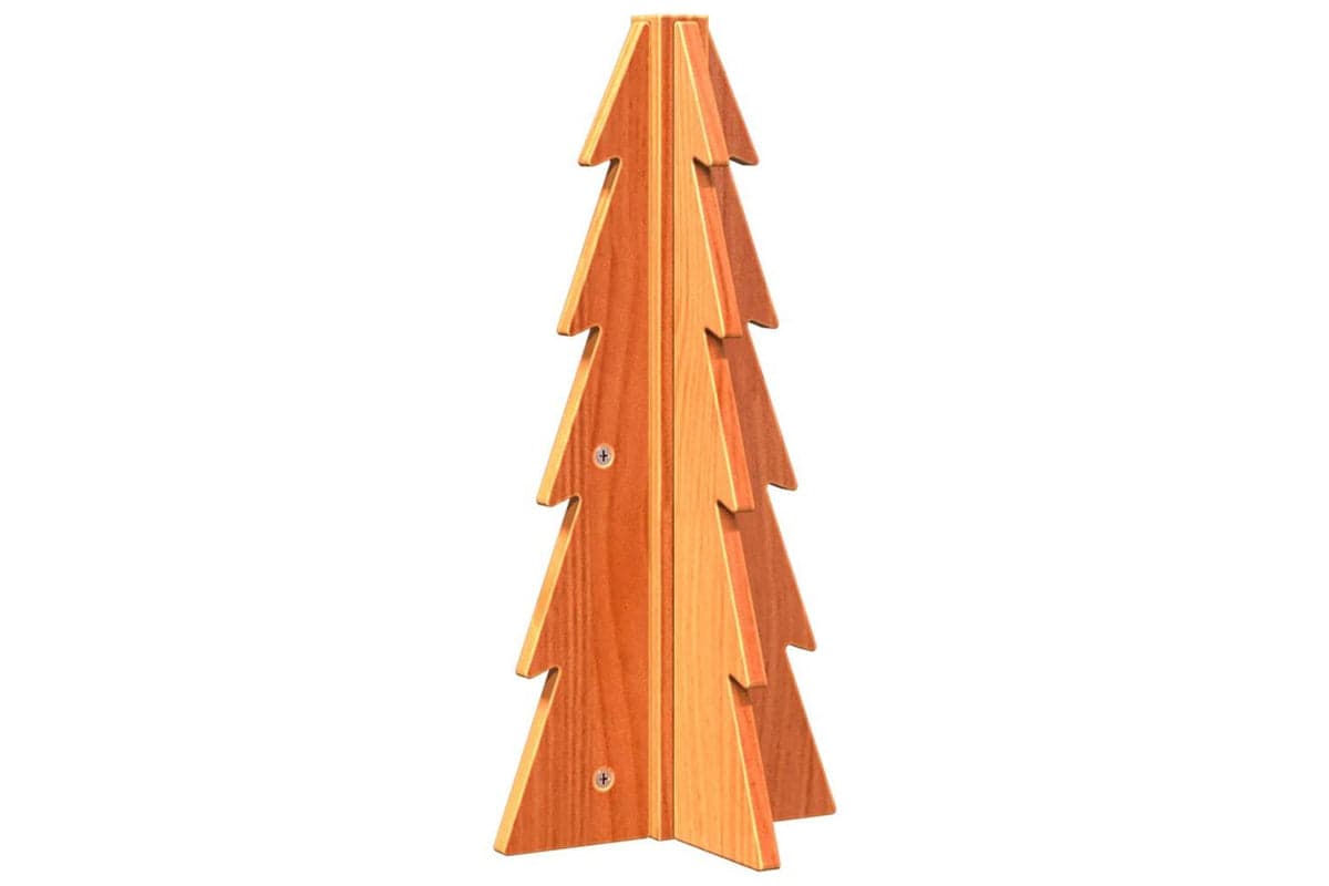 Vidaxl Wooden Christmas Tree For Decoration Wax Brown 49 Cm