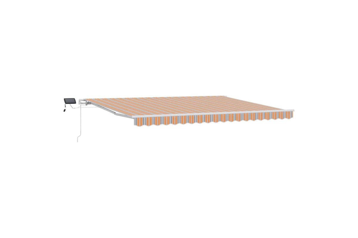 Vidaxl Retractable Awning With Manual Multicolour 450 X 300 Cm Fabric