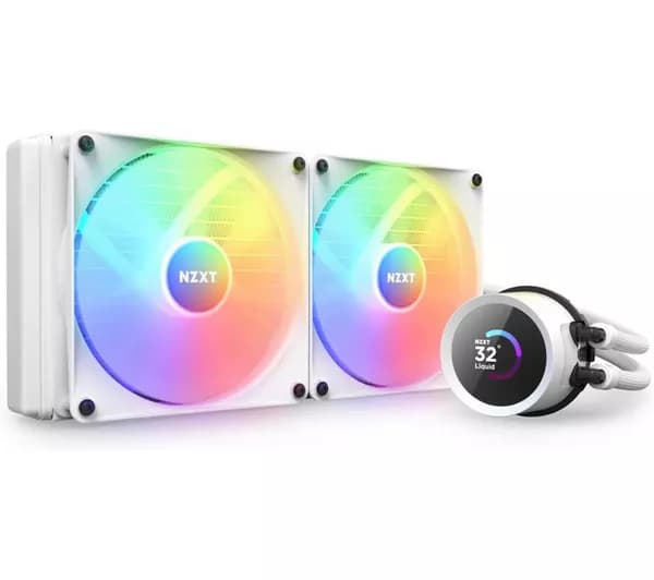 NZXT Kraken 280 RGB 280 mm Liquid CPU Cooler - RGB LED, White