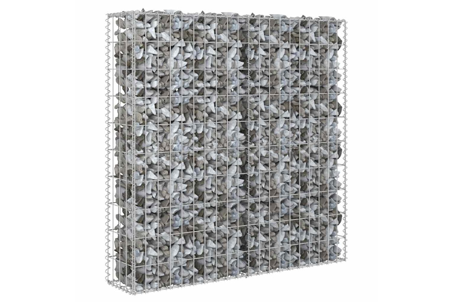 Vidaxl 143577 Gabion Wall With Covers Galvanised Steel 80x20x100 Cm