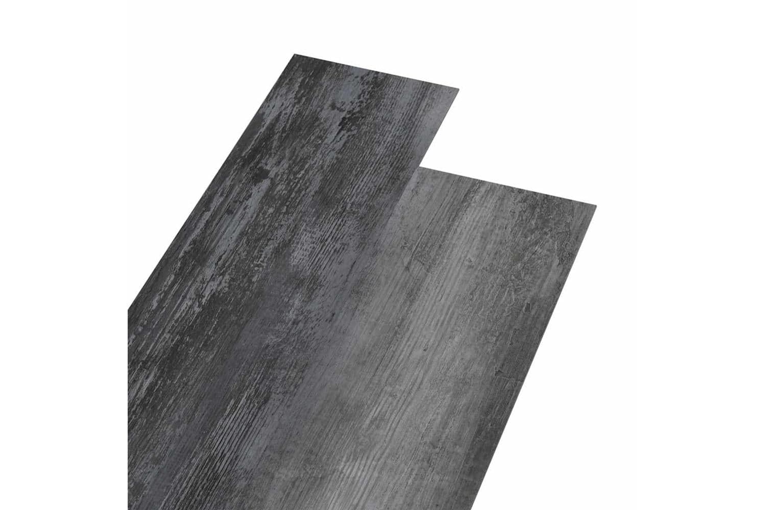 Vidaxl Non Self-adhesive Pvc Flooring Planks 5.26 Sq M 2 Mm Shiny Grey