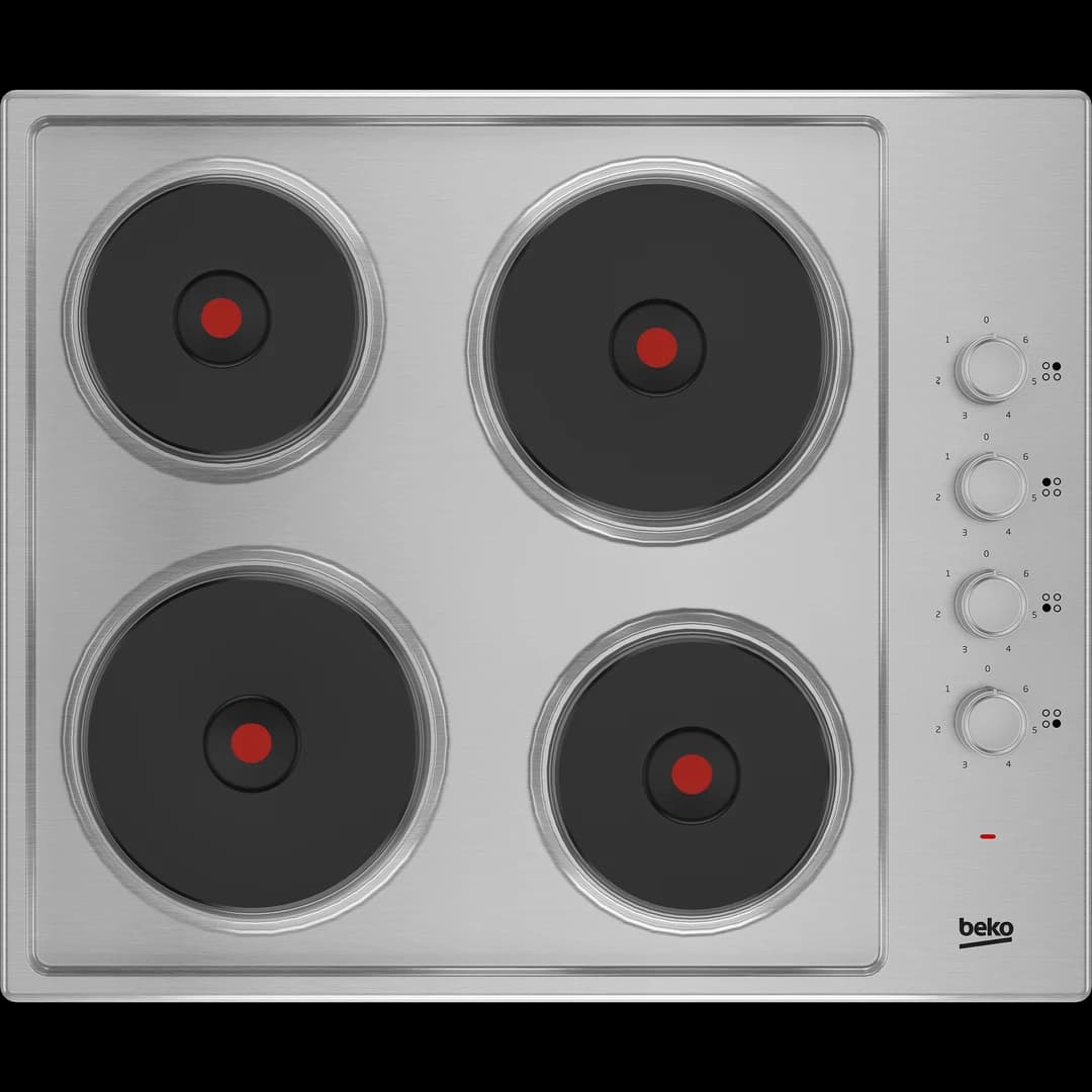 Beko 60cm Sealed Plate Hob with Side Knob Controls | HIBE64101X