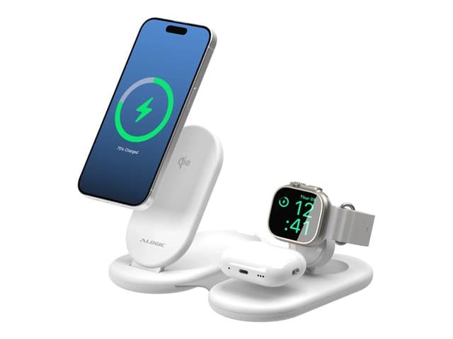 ALOGIC - PackAway wireless charging stand - 3-in-1, Qi2 - 15 Watt