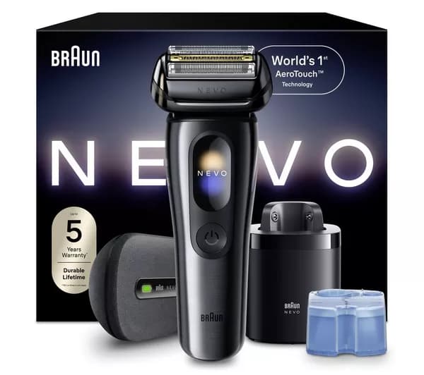 BRAUN NEVO17010C Electric Wet & Dry Foil Shaver - Black