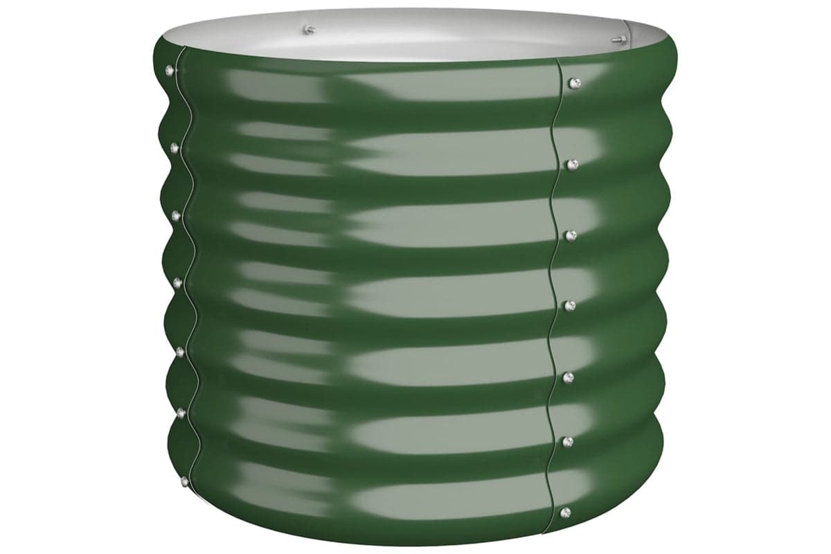 vidaXL 318843 Garden Planter Powder-coated Steel 40x40x36cm Green