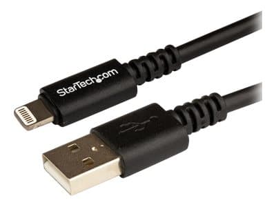 STARTECH.COM - Startech 3m (10ft) Long Black Apple® 8-pin Lightning Connector to USB Cable for iPhone / iPod / iPad - Charge and Sync Cable (USBLT3MB) - Lightning cable - Lightning / USB - 3 m