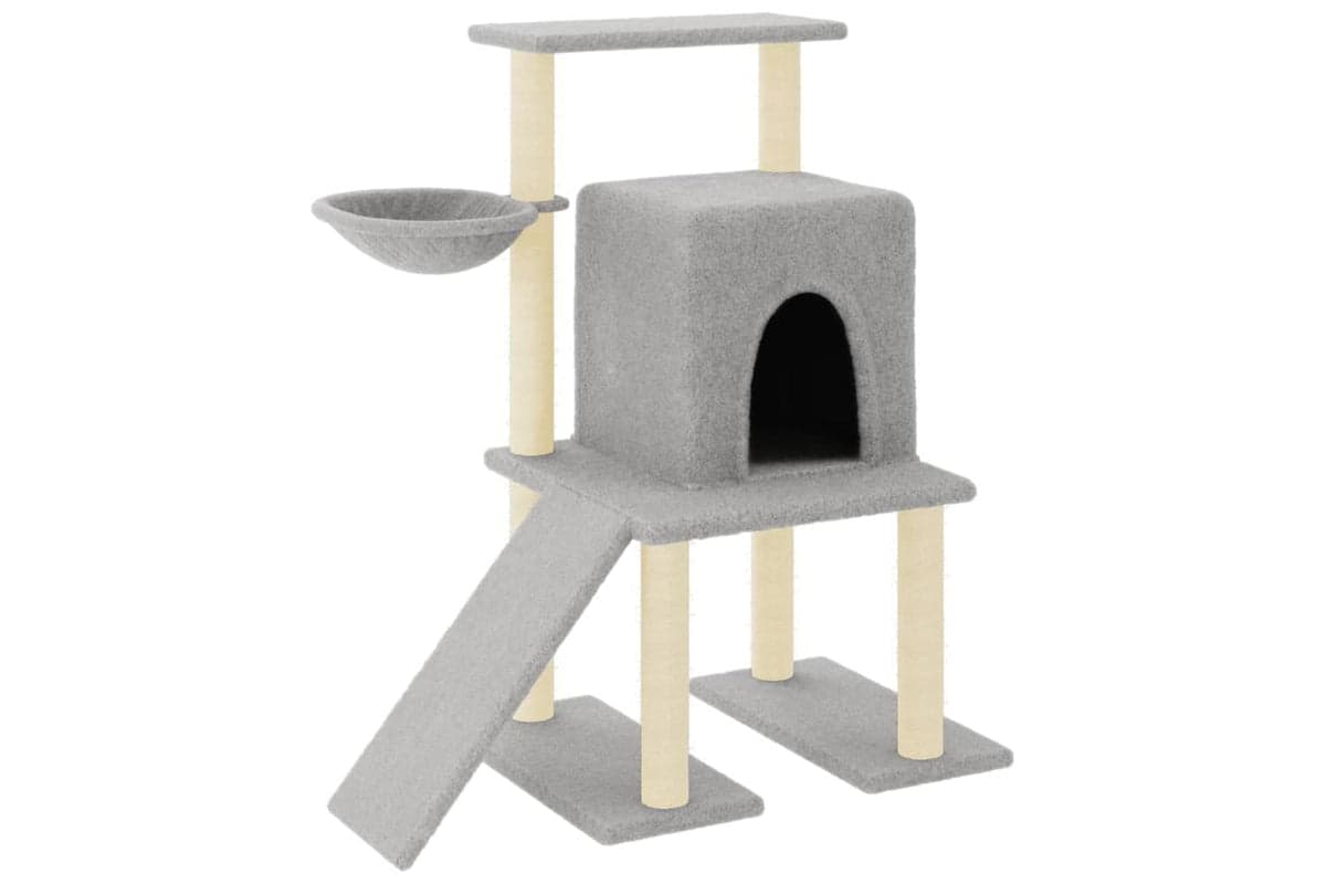 Cat Tree With Sisal Scratching Posts Light Grey 965 Cm
