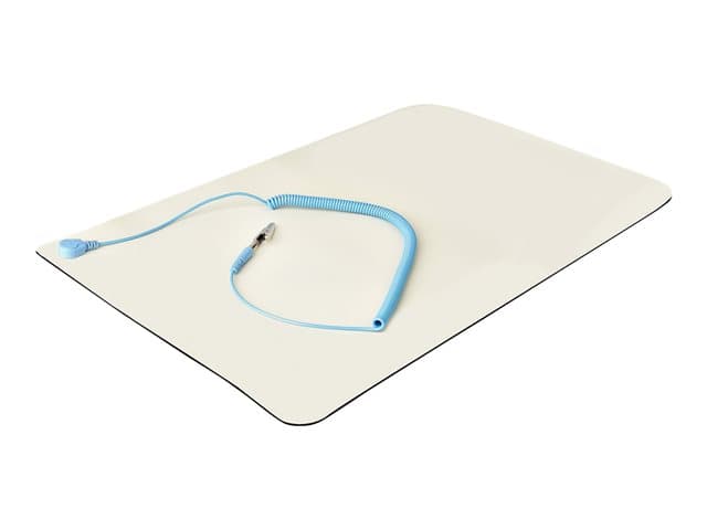 STARTECH.COM - Startech 11x18in Anti Static Mat, ESD Mat for Electronics Repair, Anti Static Desk Mat w/Detachable Grounding Wire, ANSI/ESD S 4.1 Compliant, Flexible Thermoplastic Work Mat/Pad - Suitable for Tables (SM-ANTI-STATIC-MAT)