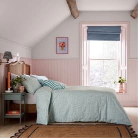 Rosebud Duvet Set Aqua