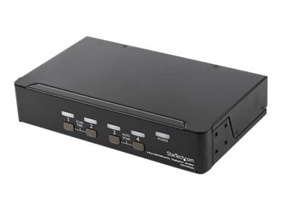 Startech 4 Port DisplayPort KVM Switch, 4K 60Hz, Single Display, Dual Port UHD DP 1.2 USB KVM Switch with Integrated USB 2.0 Hub and Audio, Dell, HP,