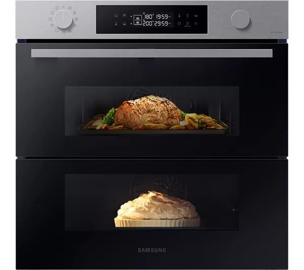 SAMSUNG Series 4 Dual Cook Flex NV7B45305AS/U4 Electric Pyrolytic Smart Oven - Stainless Steel