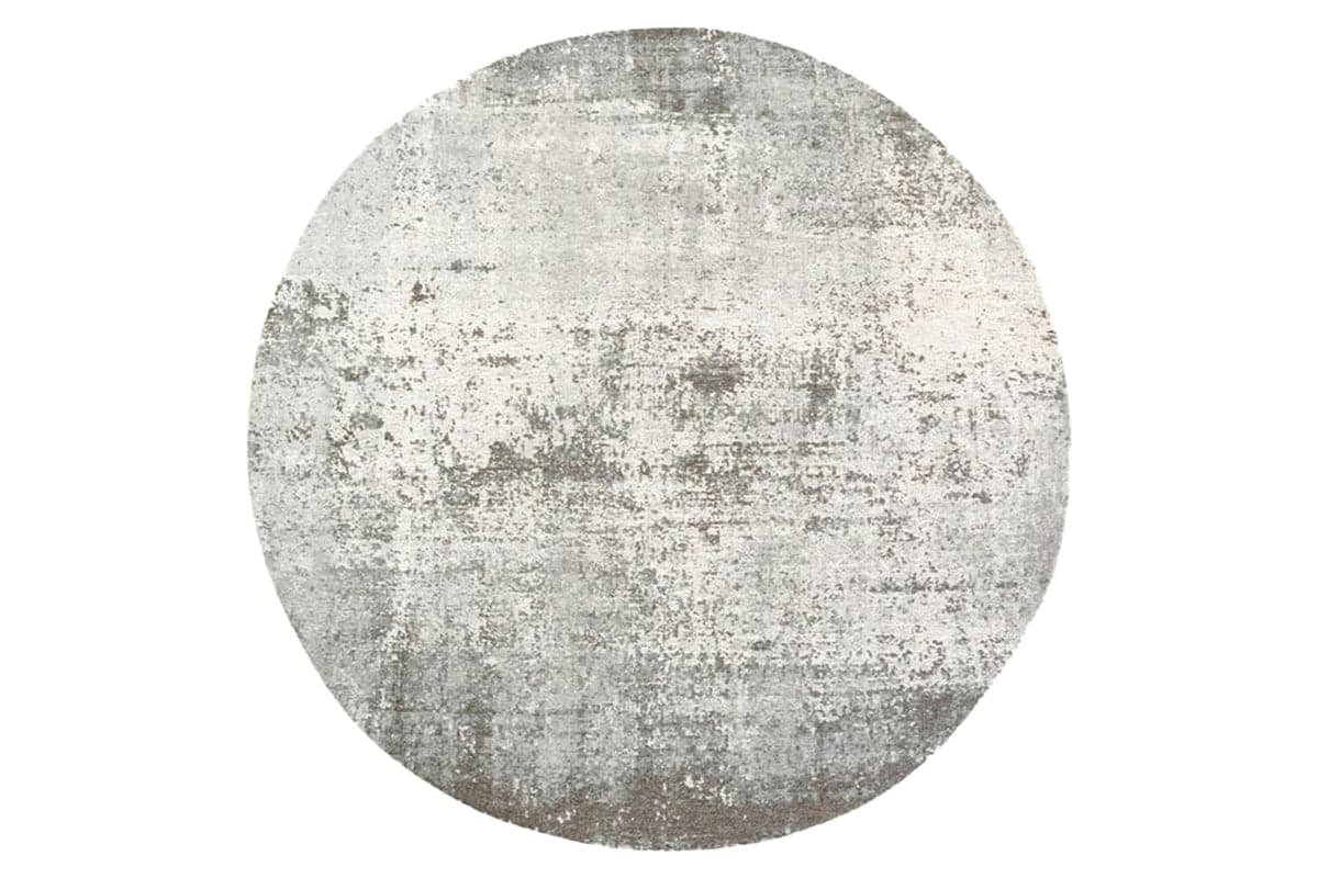 Louis De Poortere | Virgin Land Eco Round Rug | Grey | 140 x 140 cm
