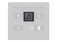 CRESTRON ELECTRONICS - Crestron FT2A-PWR-UN-1-BASIC - Power socket-outlet - power outlet module, single, universal - Type B, Type F, Type G, Type I - 1 power socket - 10 A - AC 120-240 V - black