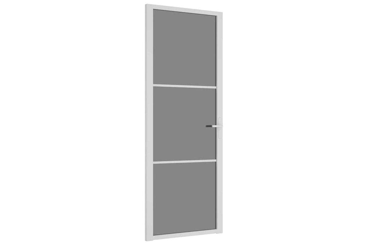 vidaXL 350584 Interior Door 76x201.5cm White Esg Glass And Aluminium