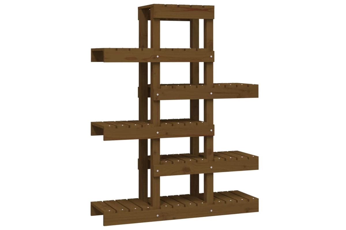vidaXL 822090 Plant Stand Honey Brown 85x25x109.5cm Solid Wood Pine