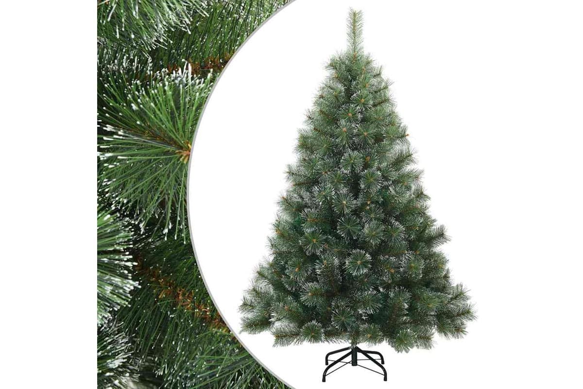 Vidaxl Artificial Hinged Christmas Tree Snow Flocked White 120 Cm