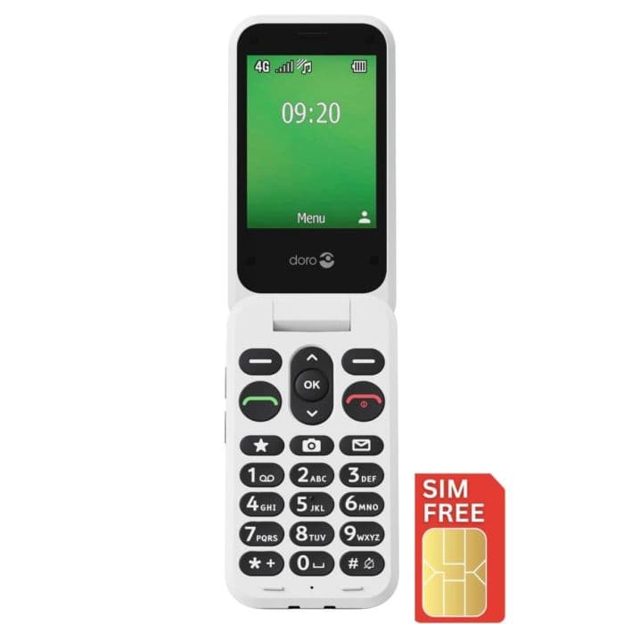 Doro Leva E22 8991, Flip Phone, White