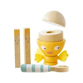 Wooden Egg Cup & Soldiers Set