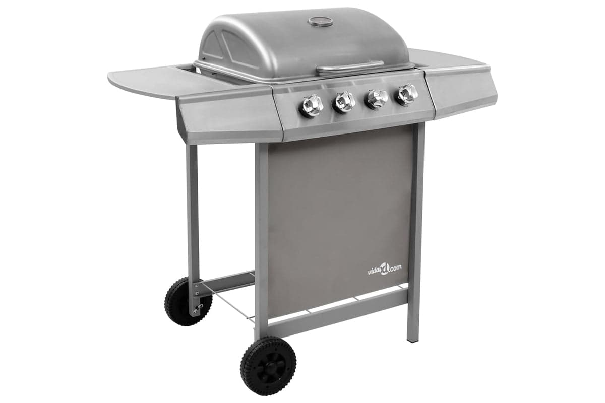 Vidaxl 3053626 Gas Bbq Grill With 4 Burners Silver