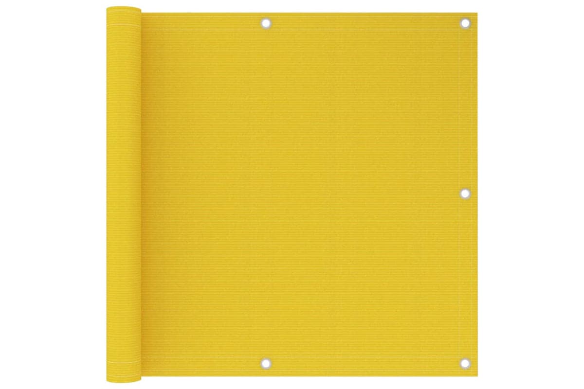 vidaXL 310999 Balcony Screen Yellow 90x600cm Hdpe