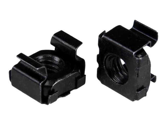 STARTECH.COM - Startech M6 Cage Nuts - 100 Pack, Black - M6 Mounting Cage Nuts for Server Rack & Cabinet (CABCAGENT62B) - cage nuts