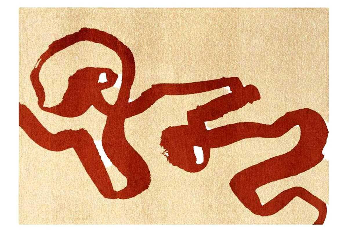Louis De Poortere | Ribbon Imperial Eco Rug | Red/Beige | 80 x 150 cm