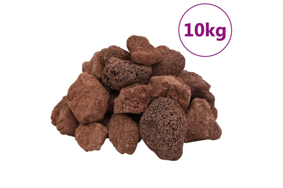 vidaXL 155315 Volcanic Rocks 10 Kg Red 5-8cm