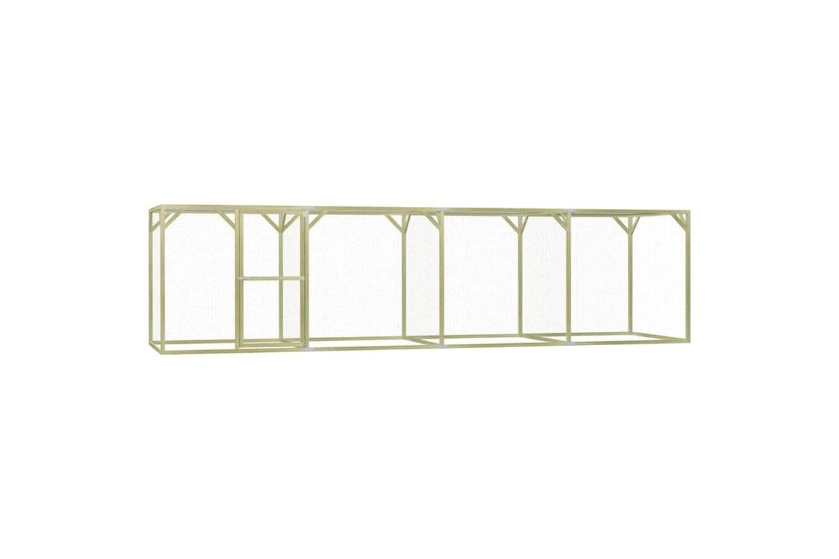 Vidaxl 278405 Chicken Cage 1.5x6x1.5 M Impregnated Pinewood