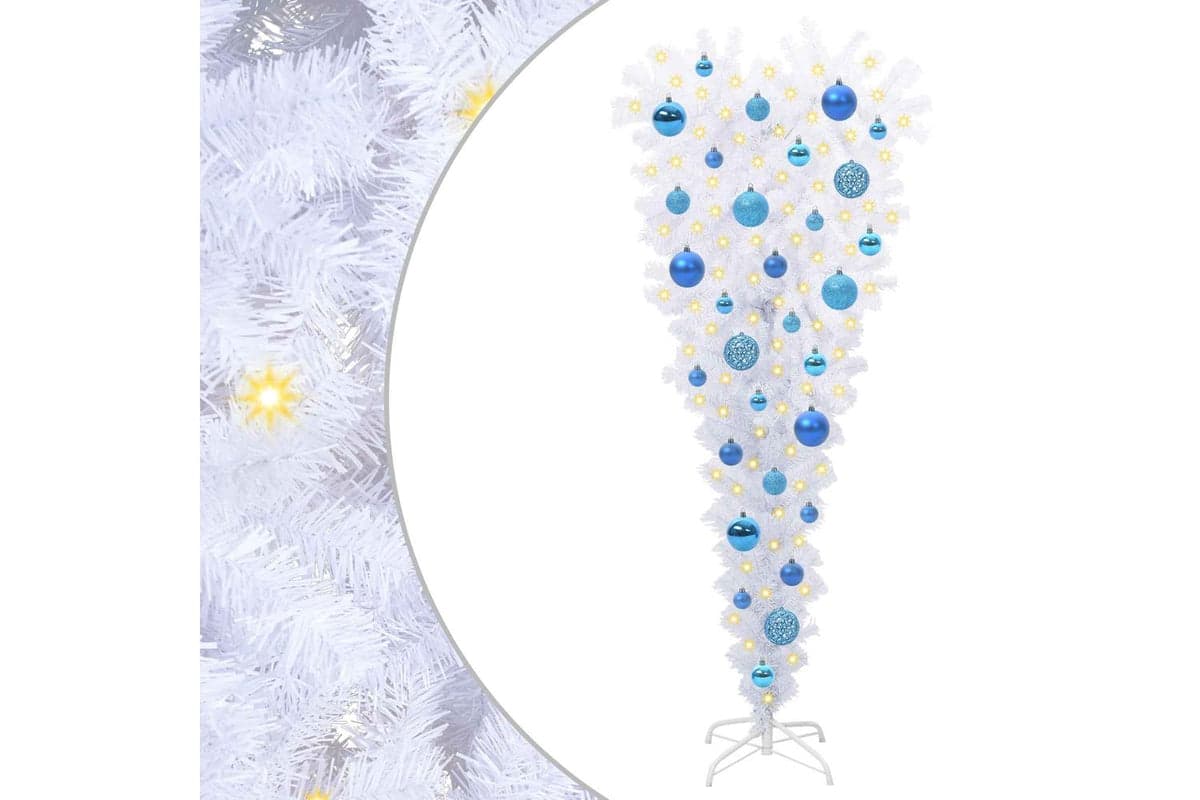 Vidaxl Artificial Christmas Tree With Stand White 120 Cm Pvc And Steel