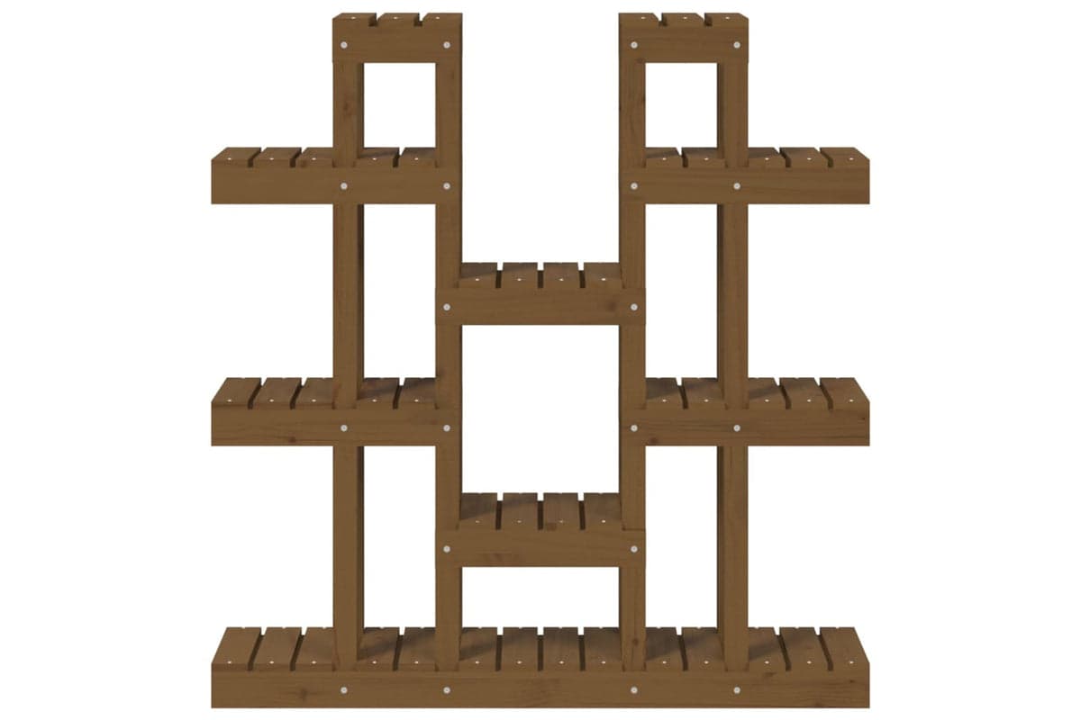vidaXL 822095 Plant Stand Honey Brown 104.5x25x109.5cm Solid Wood Pine