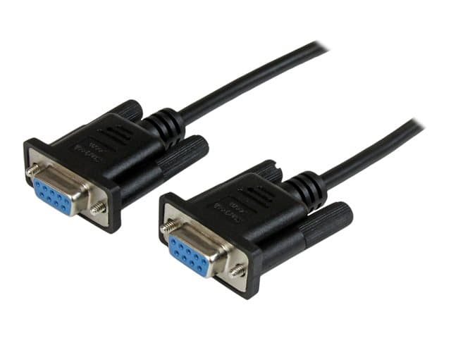 STARTECH.COM - StarTech 2m Black DB9 RS232 Serial Null Modem Cable F/F - DB9 Female to Female - 9 pin RS232 Null Modem Cable - 2 meter, Black - Null modem cable - DB-9 (F) to DB-9 (F) - 2 m - molded, thumbscrews - black - for P/N: PCI2S5502, PEX4S953, PEX4S953LP