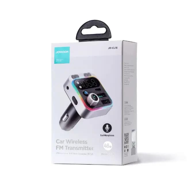 Joyroom 48W Car Wireless FM Transmitter | Silver | HL-CL16