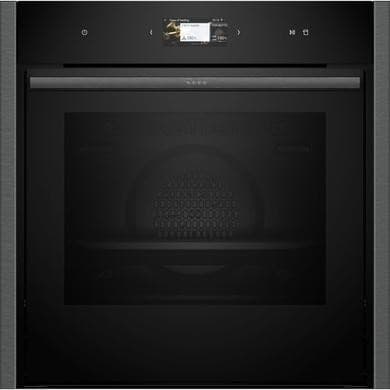 Neff N90 B64FS31G0B Slide and Hide Single Oven with Steam Function - Graphite