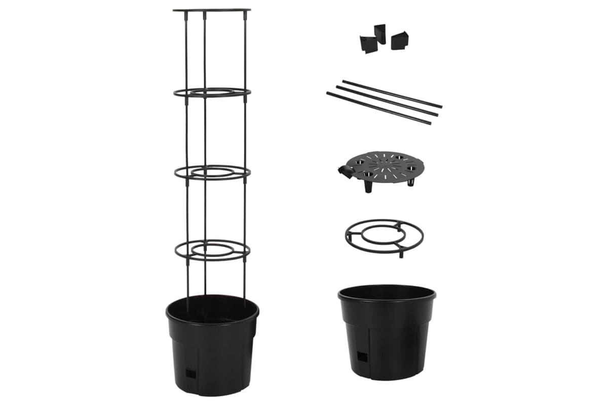 vidaXL 152209 Tomato Grower Anthracite Ø29.5x115cm Polypropylene