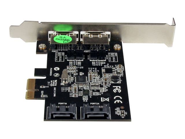STARTECH.COM - Startech 2 Port PCI Express SATA 6 Gbps eSATA Controller Card - Dual Port PCIe SATA III Card - 2 Int/2 Ext - SATA III 6Gbps (PEXESAT322I) - storage controller - SATA 6Gb/s / eSATA 6Gb/s - PCIe x1