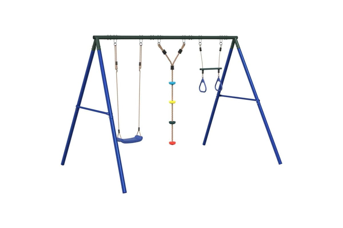vidaXL 3283594 Outdoor Swing Set With Swing, Trapeze, Ladder
