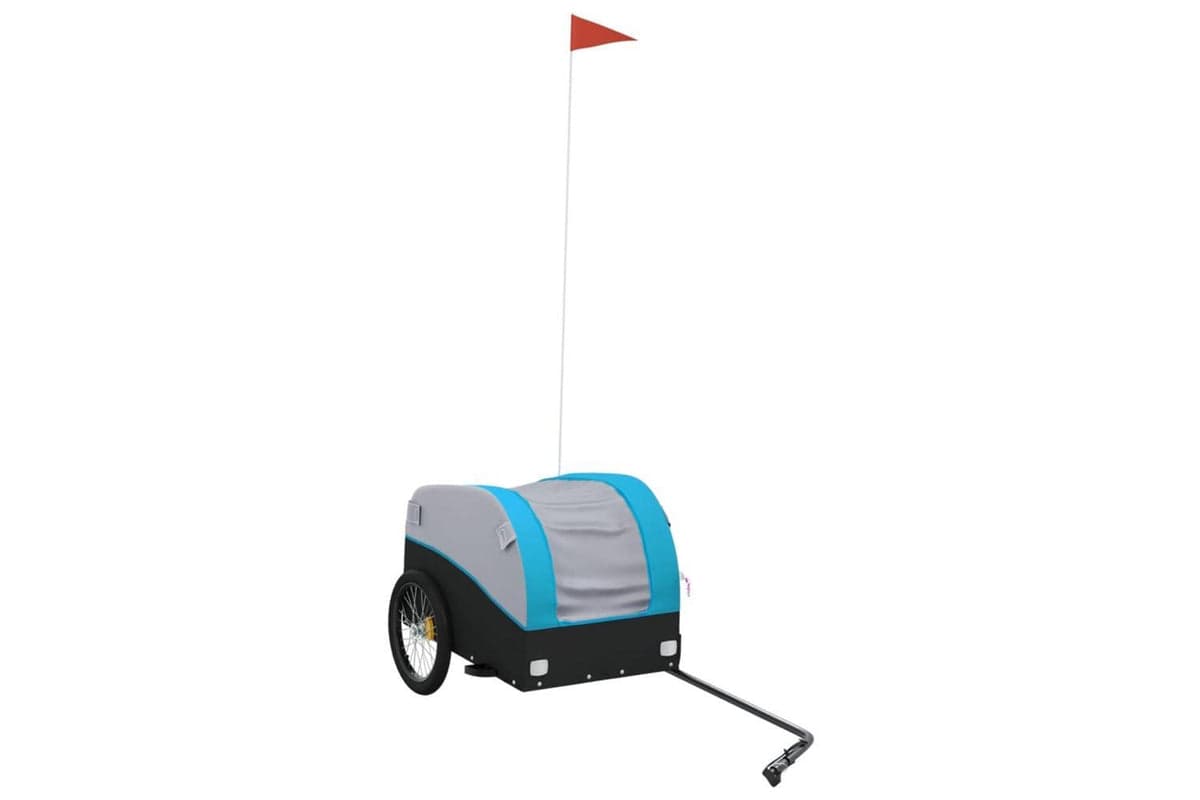 Vidaxl Bike Trailer Black And Blue 30 Kg Iron