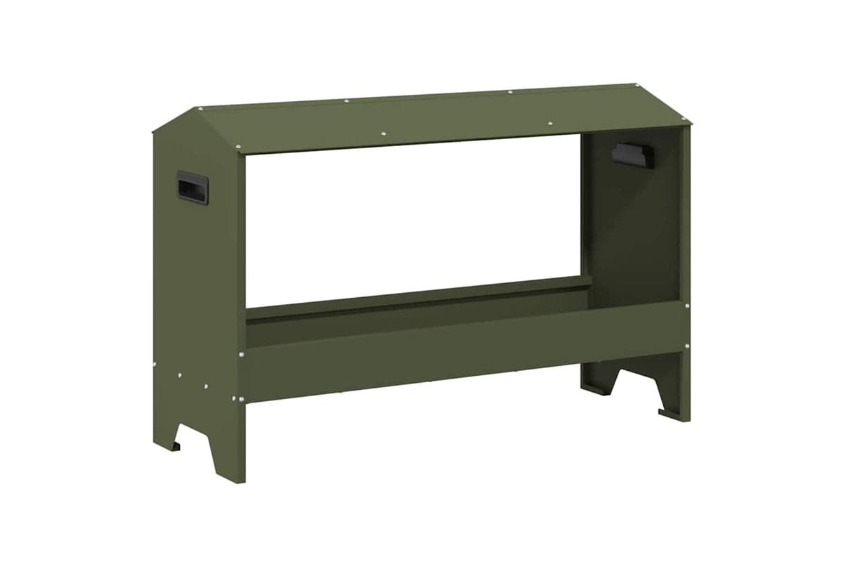 Vidaxl Chicken Feeding Trough Olive Green 81 X 32 X 535 Cm