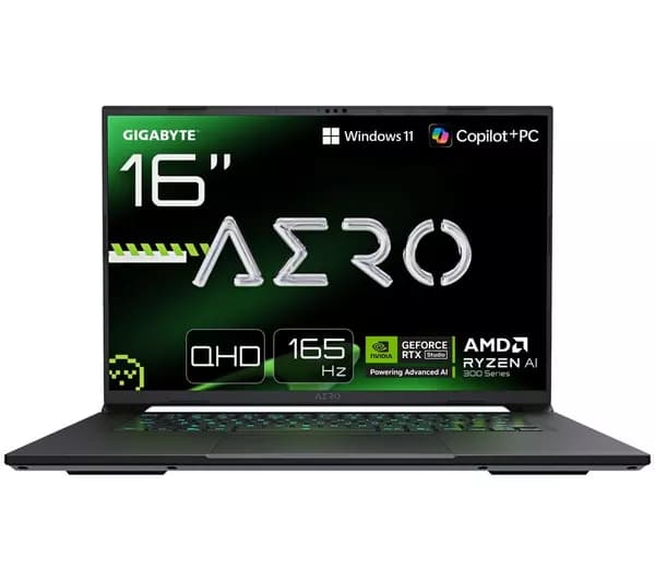 GIGABYTE AERO X16 16" Gaming Laptop - AMD Ryzen AI 7, RTX 5060, 1 TB SSD