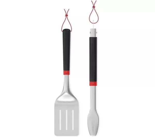 WEBER Spatula & Tongs Set - Black & Silver
