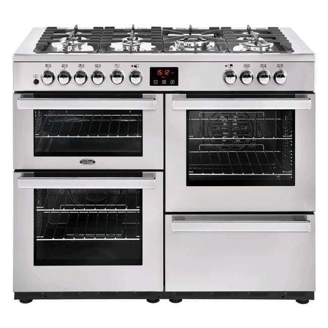 Belling Cookcentre 110cm Dual Fuel Range Cooker 110DFT - Stainless Steel